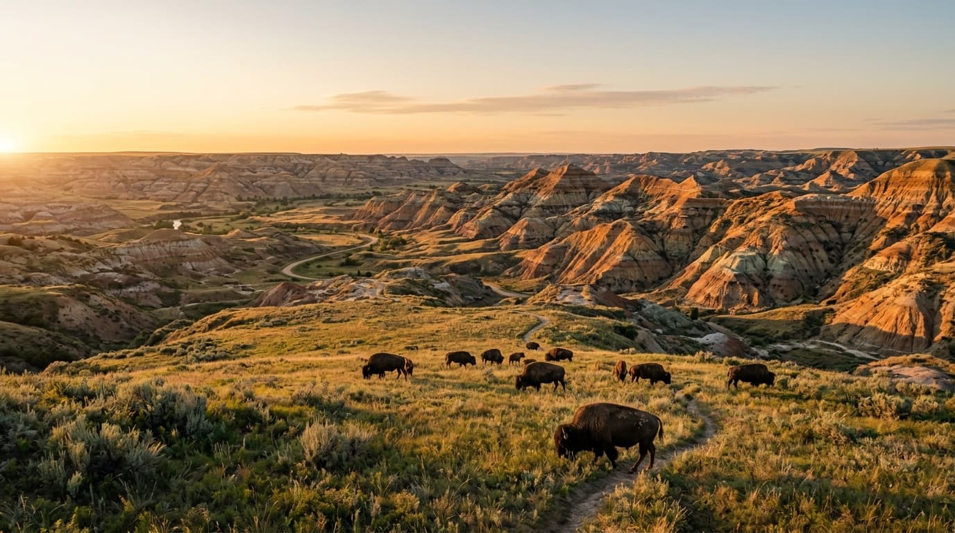 Voyage et paysages en Dakota du Nord