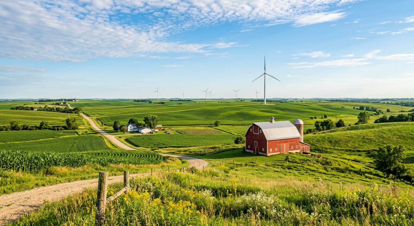 Voyage et paysages en Iowa