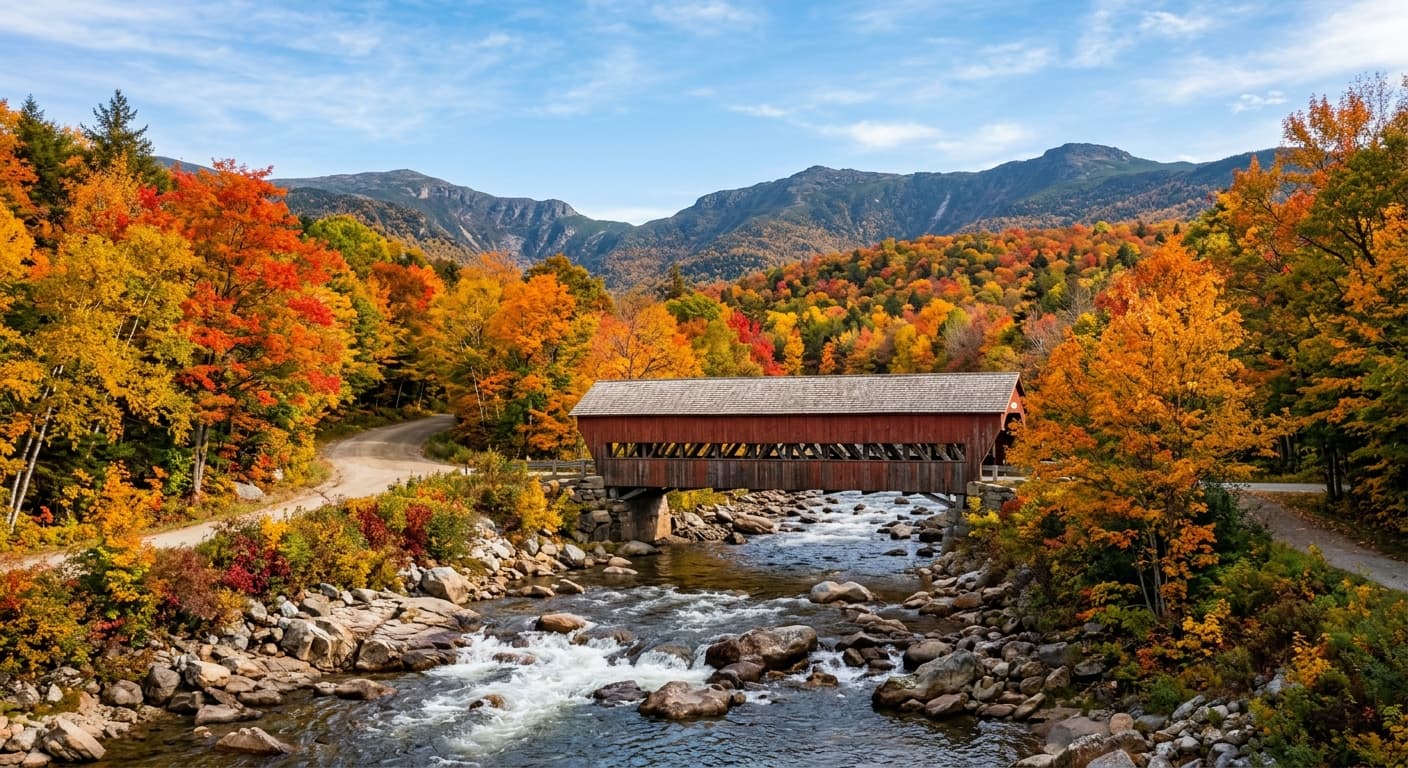 Voyage et paysages en New Hampshire
